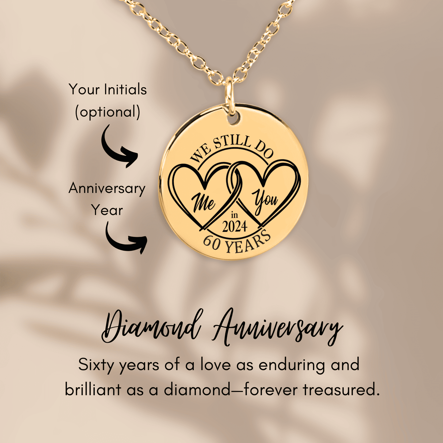 OWNPRINT 60th Years Anniversary Coin Necklace