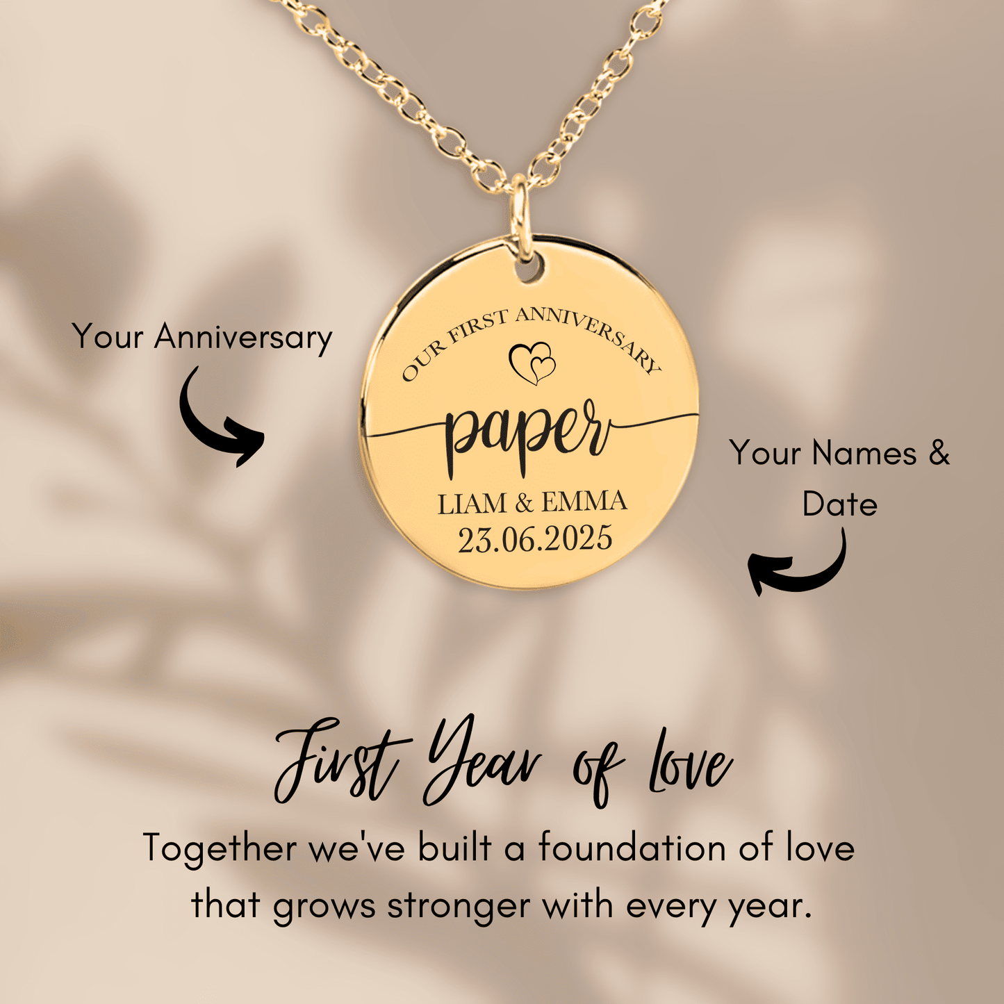 OWNPRINT 1st Paper Anniversary Coin Necklace