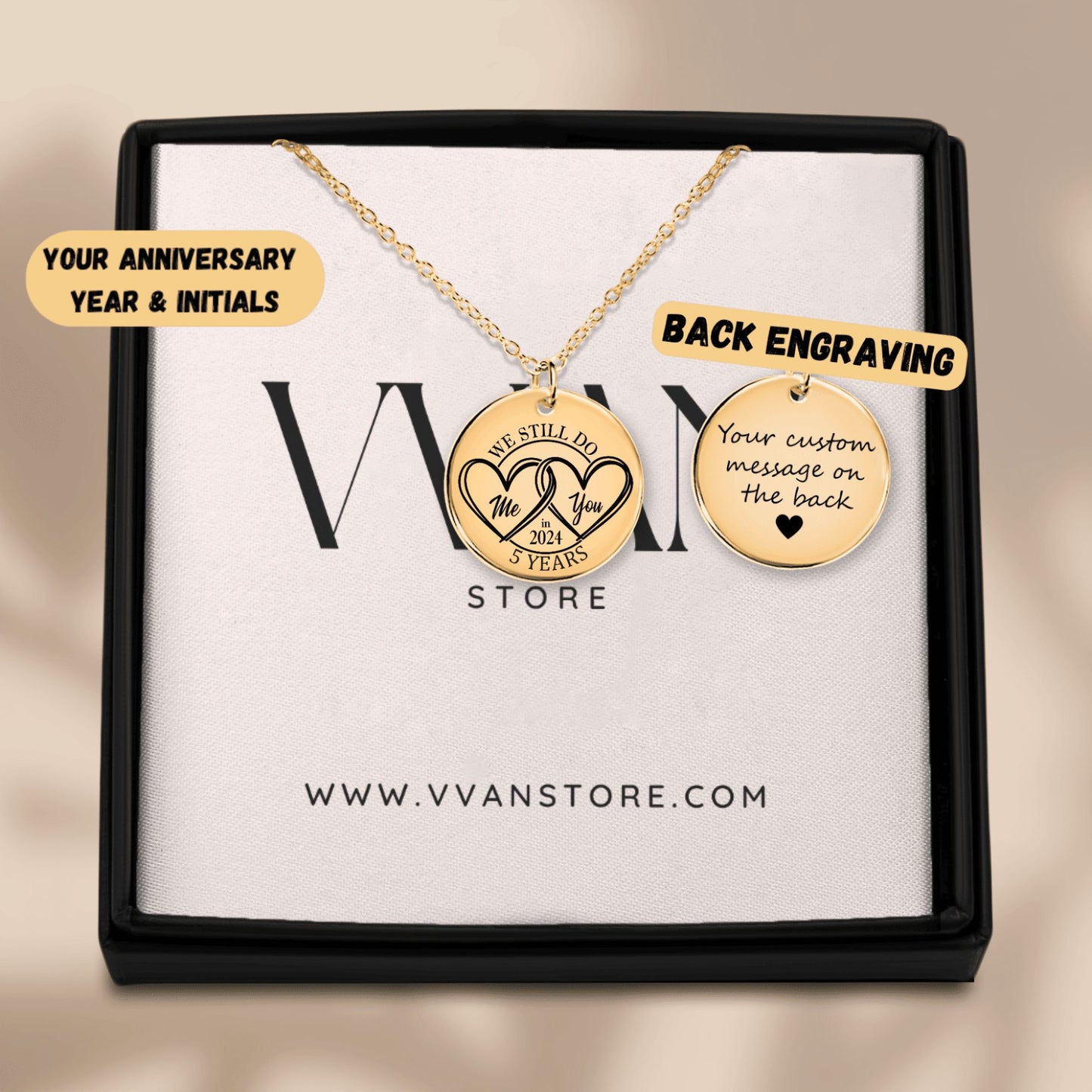 OWNPRINT 5th Years Anniversary Coin Necklace