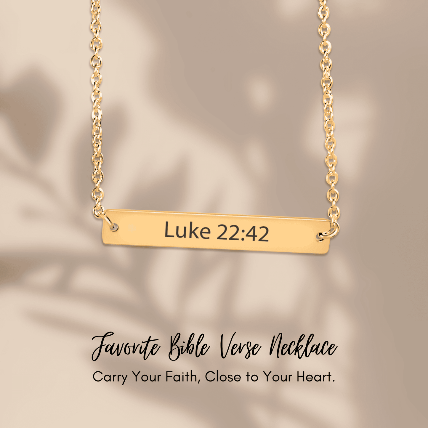 OWNPRINT Bible Verse Bar Necklace