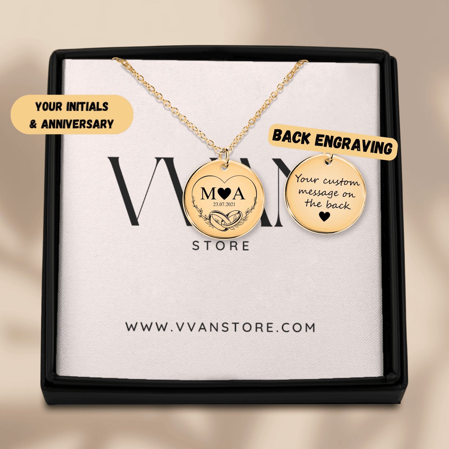 OWNPRINT Eternal Love Initials Necklace