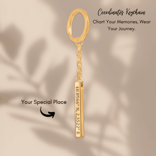 Custom Coordinates Keychain