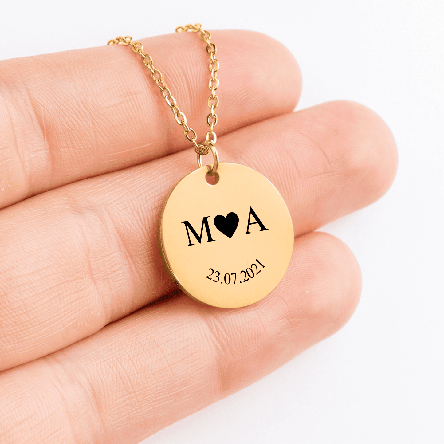 OWNPRINT Etched In Time Initials Necklace