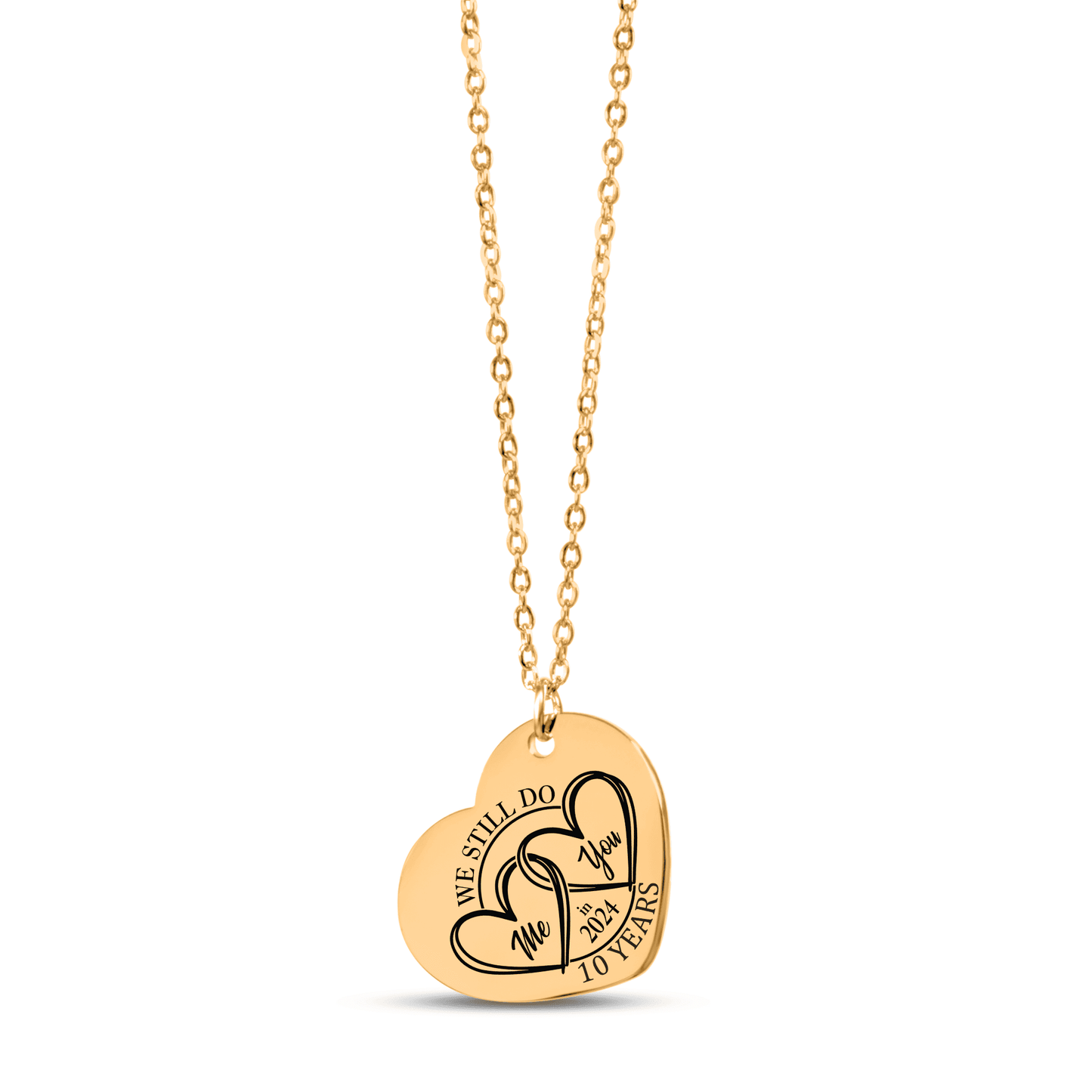 OWNPRINT 10th Years Anniversaries Heart Necklace