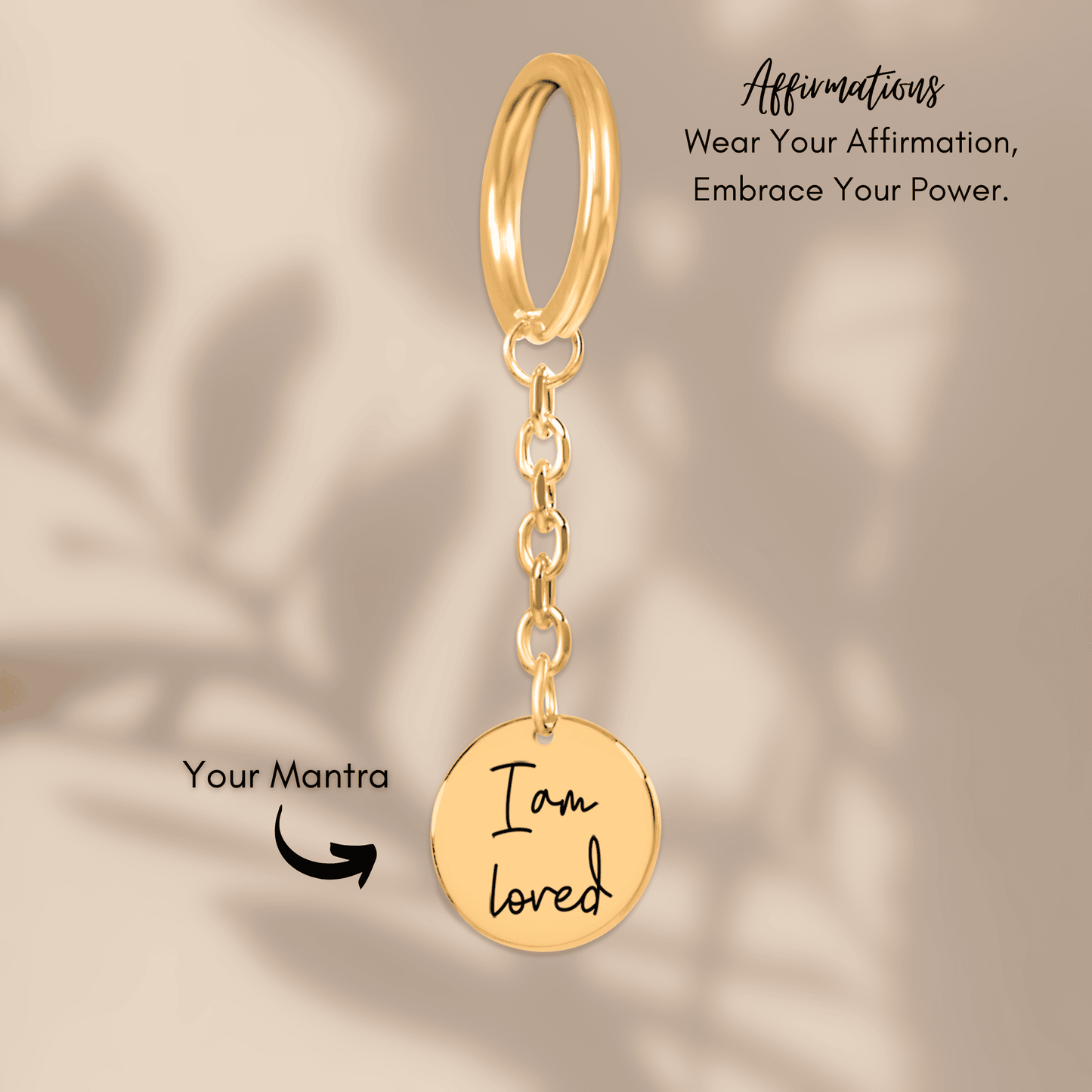 OWNPRINT Affirmations Coin Keychains