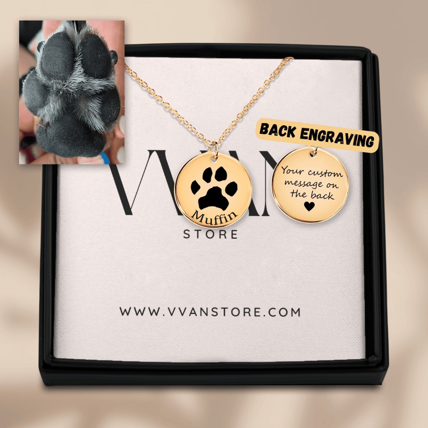 OWNPRINT Paw Print Necklace