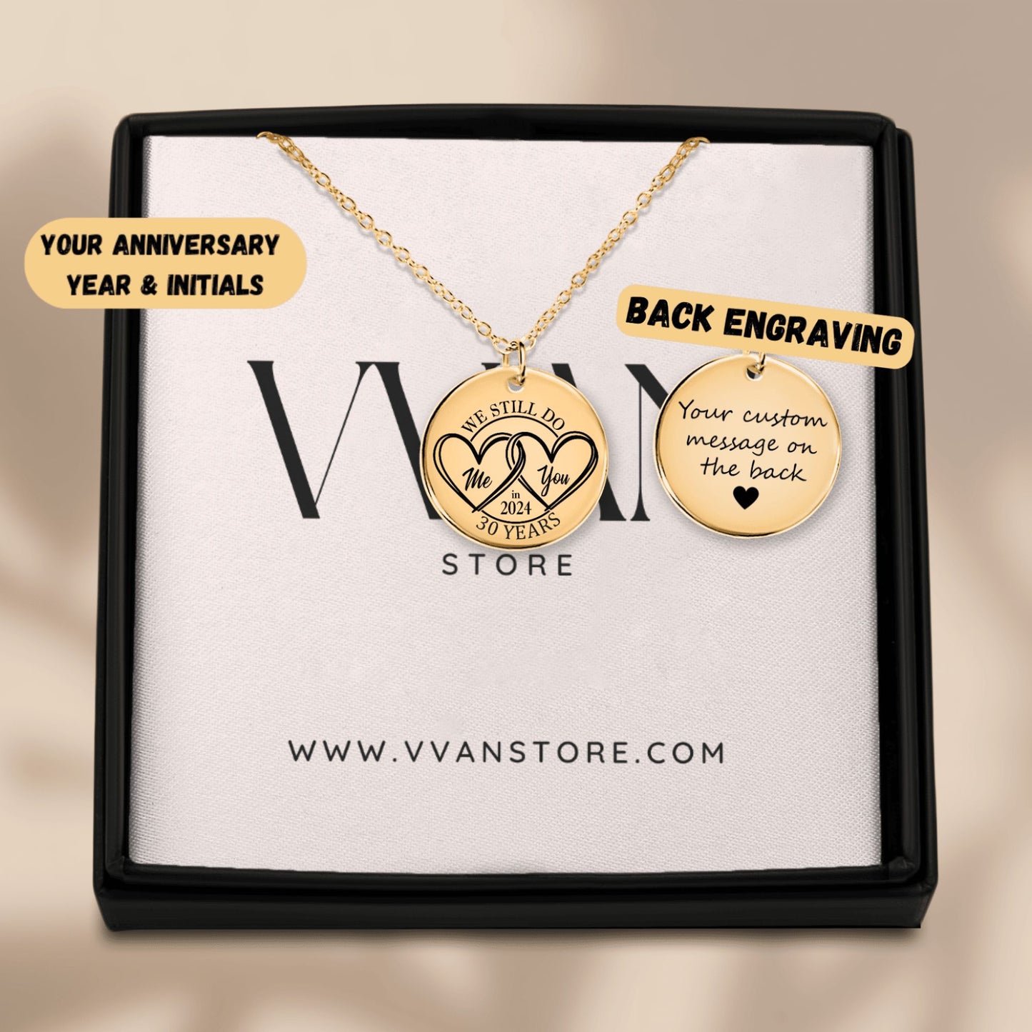 OWNPRINT 30th Years Anniversary Coin Necklace