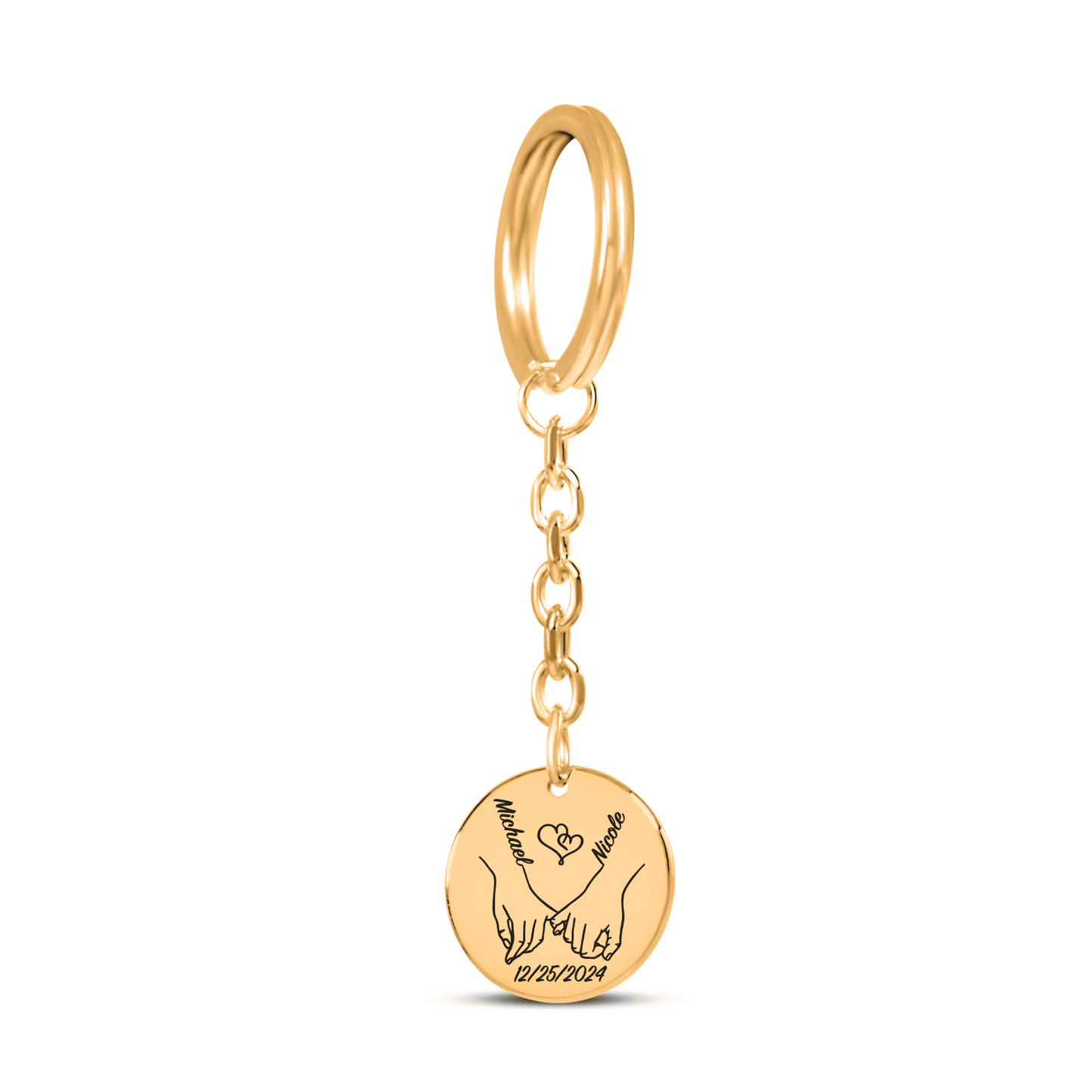 OWNPRINT Our First Christmas Together Coin Keychain