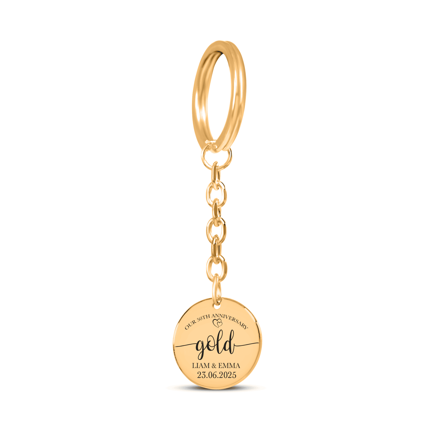 OWNPRINT 50th Gold Anniversary Coin Keychain