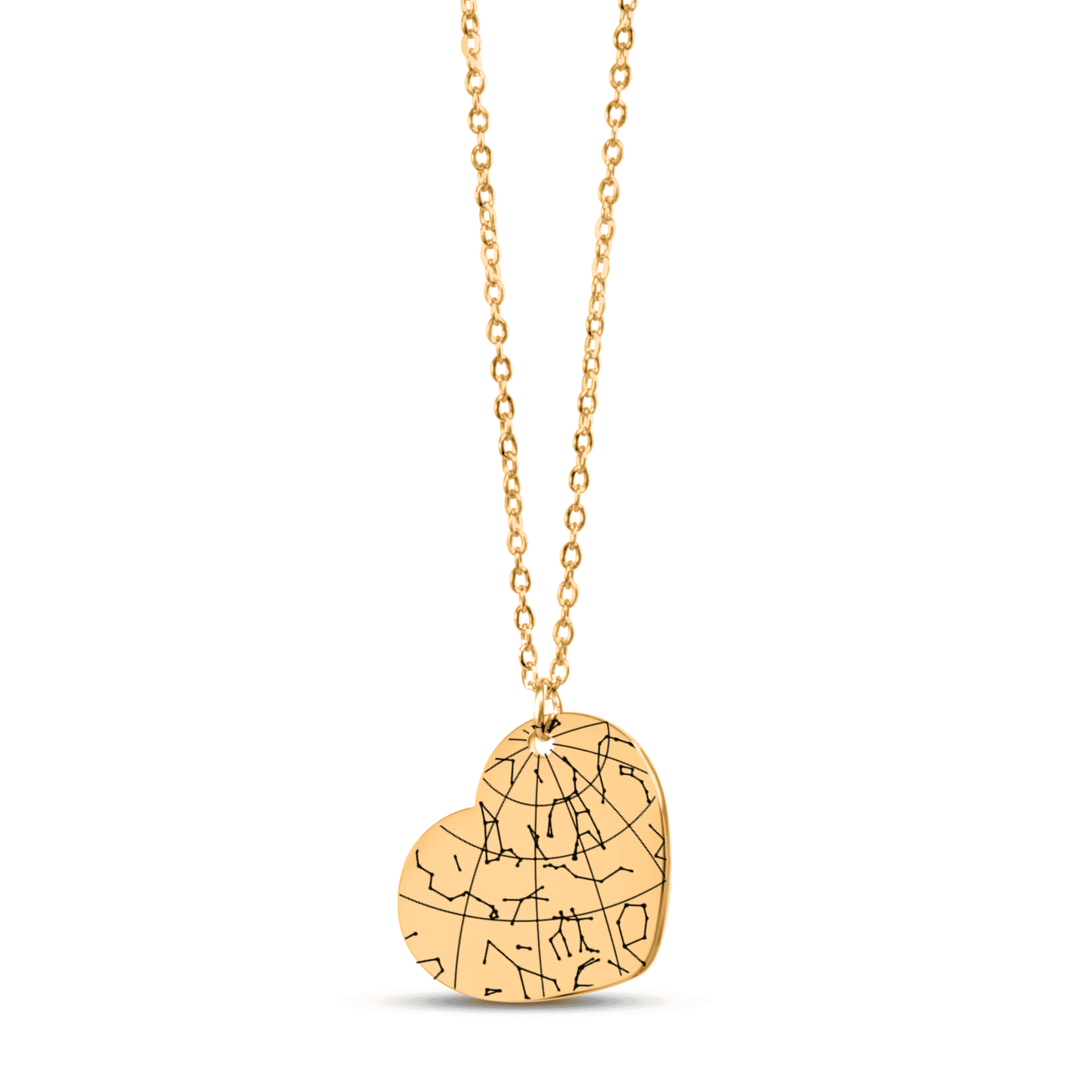 OWNPRINT Star Map Heart Necklace