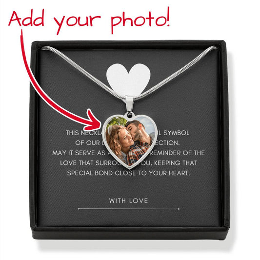 Personalized Heart Necklace - Buyer Upload Photo