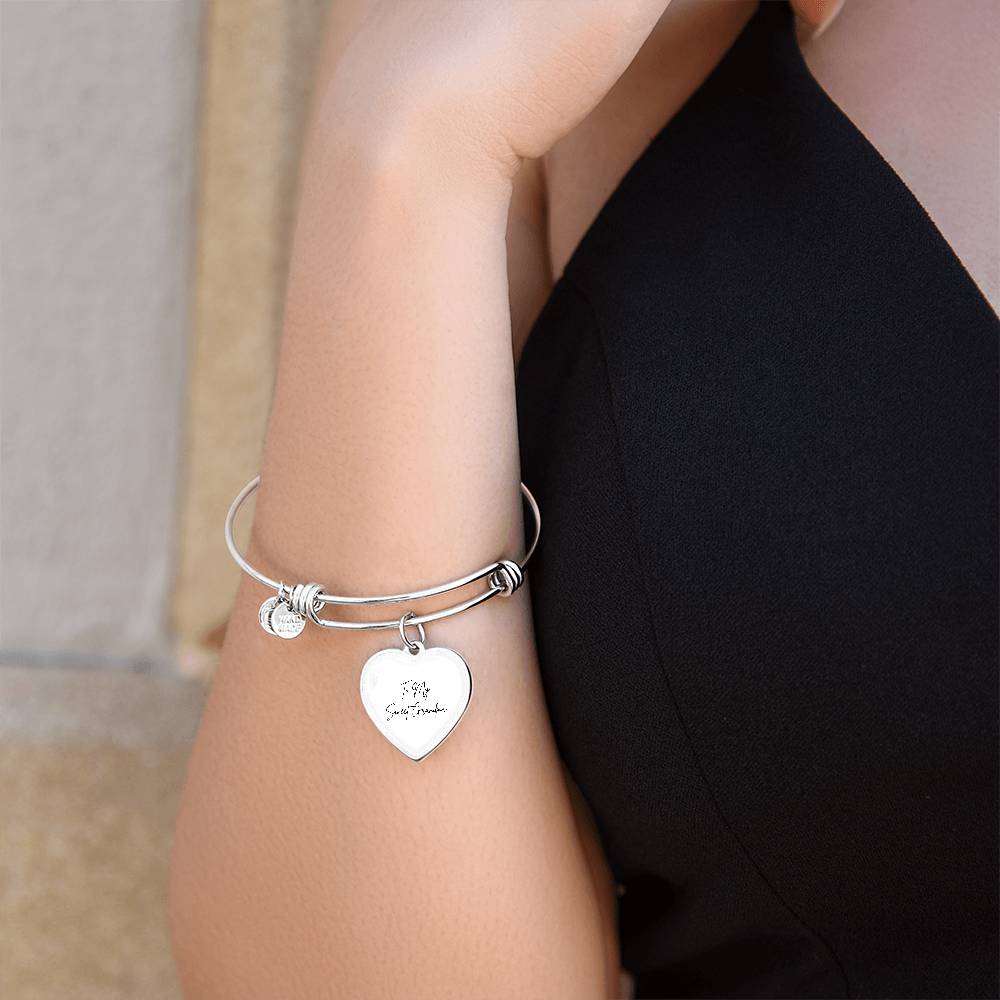 Luxury Heart Bangle To My Sweet Grandma