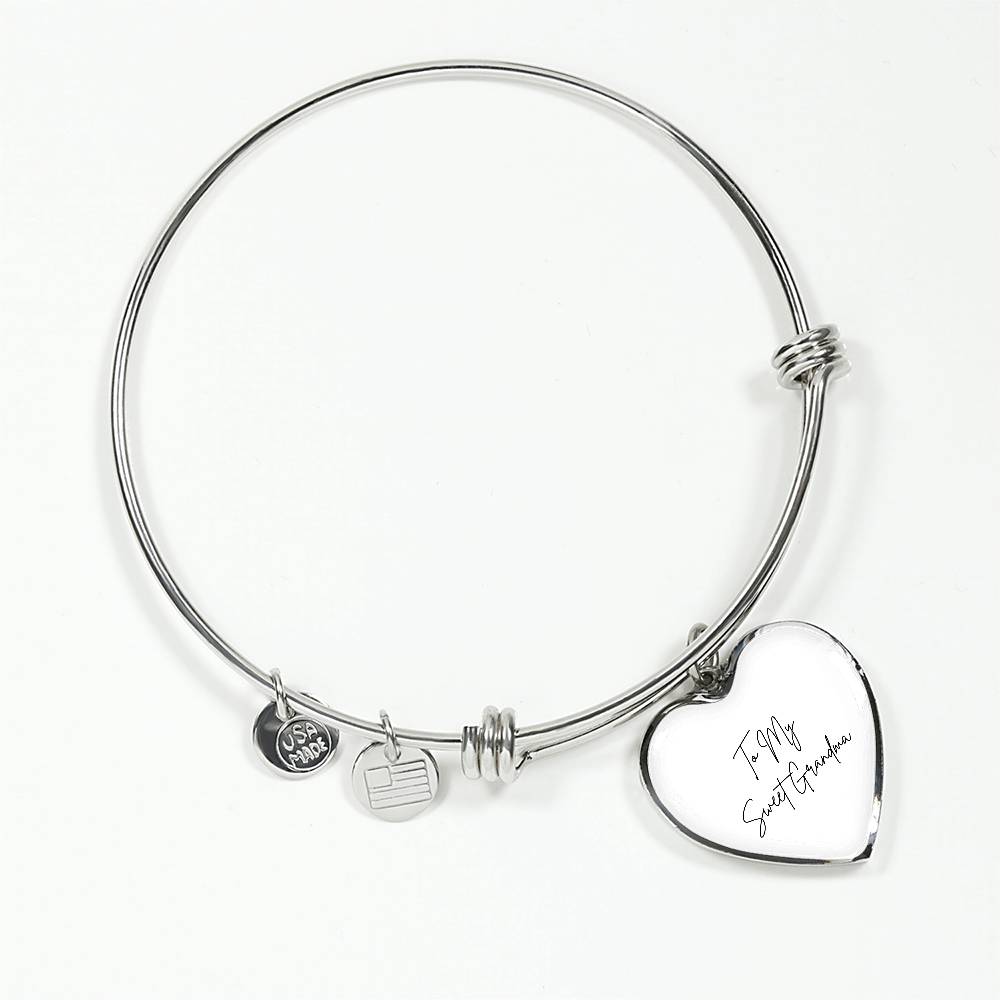 Luxury Heart Bangle To My Sweet Grandma