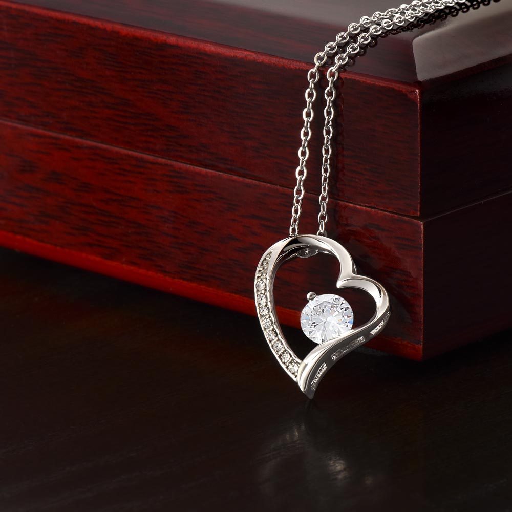 Forever Love Necklace - 18k Yellow Gold Finish or 14k White Gold Finish