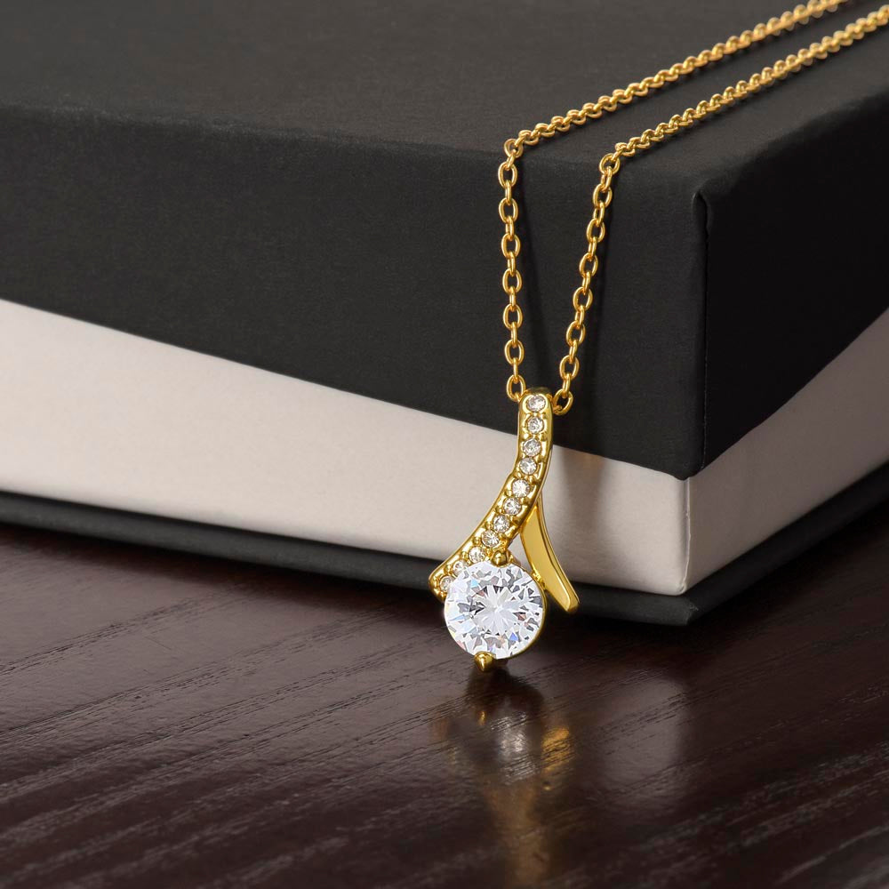 Beauty Necklace - 18k Yellow Gold Finish or White Gold Finish