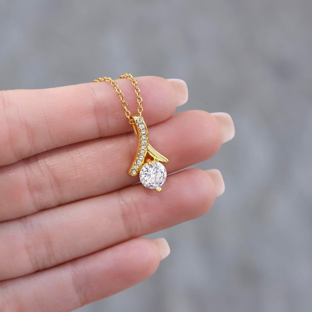 Beauty Necklace - 18k Yellow Gold Finish or White Gold Finish