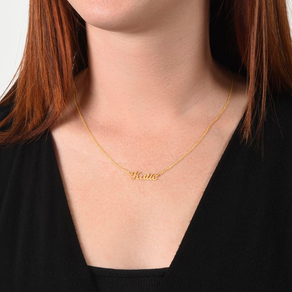 Personalized Horizontal Name Necklace