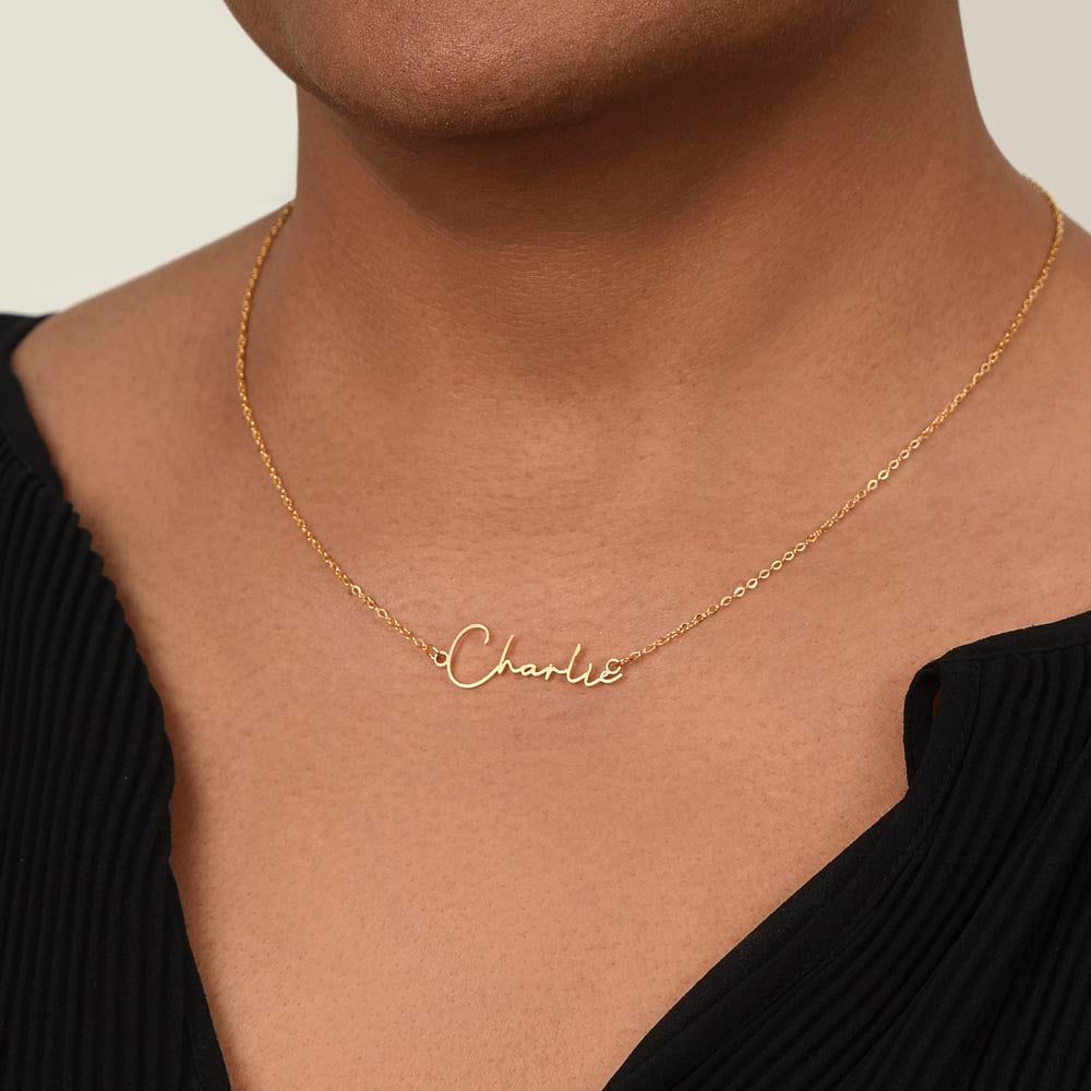 Personalized Signature Style Name Necklace