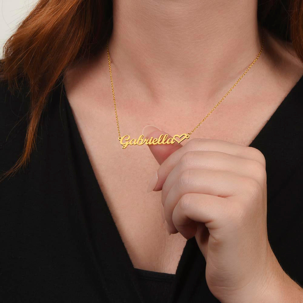 Personalized Name Necklace with Heart