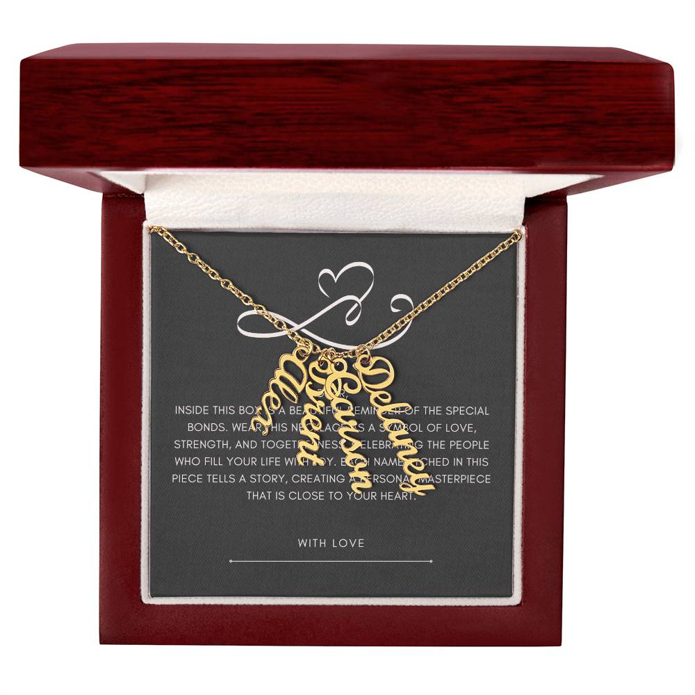 Personalized Multi Vertical Name Necklace