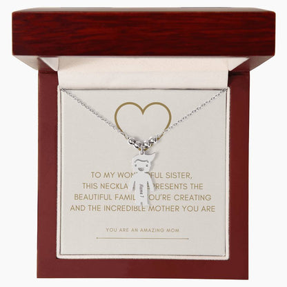 Personalized Engraved Kid Charm Necklace for My Sister