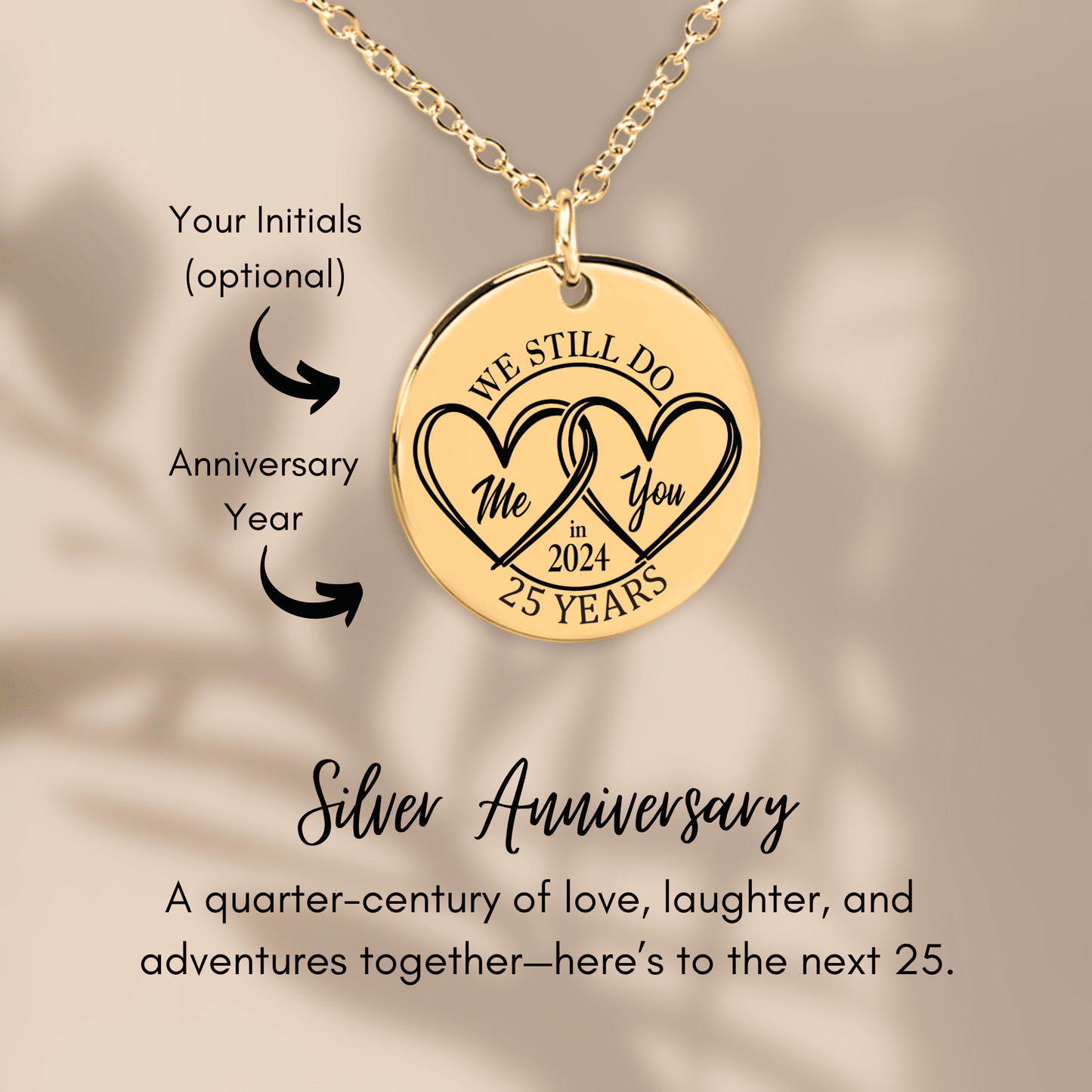 OWNPRINT 25th Years Anniversary Coin Necklace