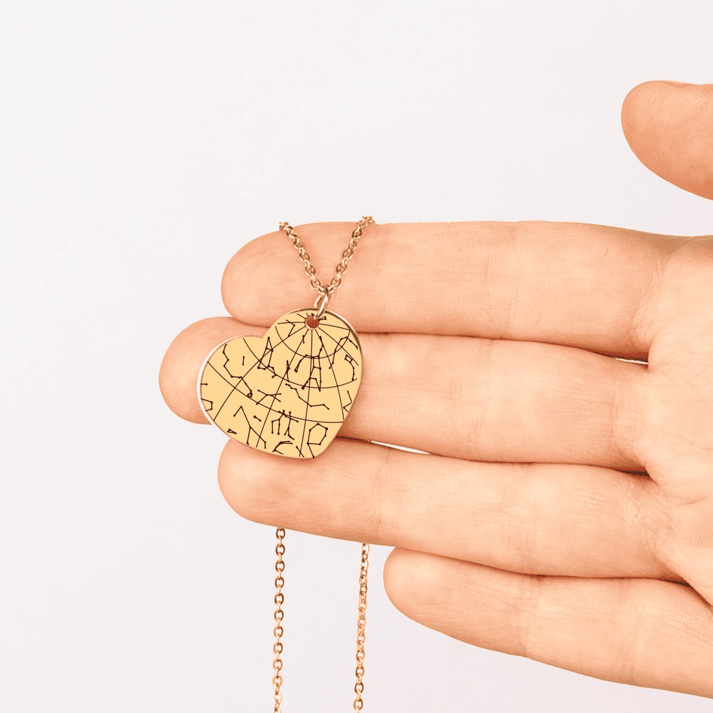 OWNPRINT Star Map Heart Necklace