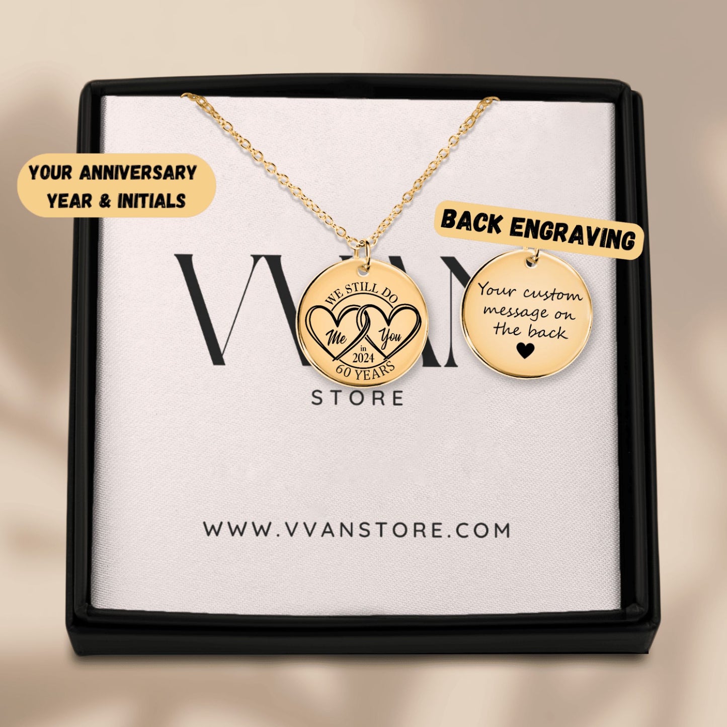 OWNPRINT 60th Years Anniversary Coin Necklace