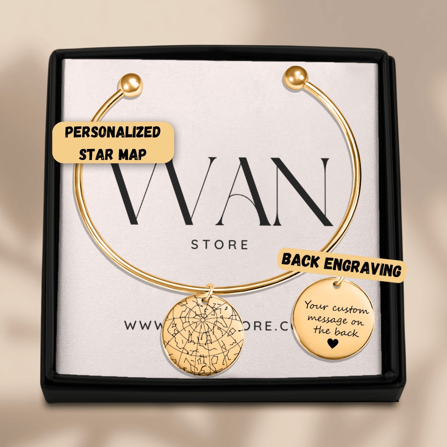 OWNPRINT Custom Star Map Bangle