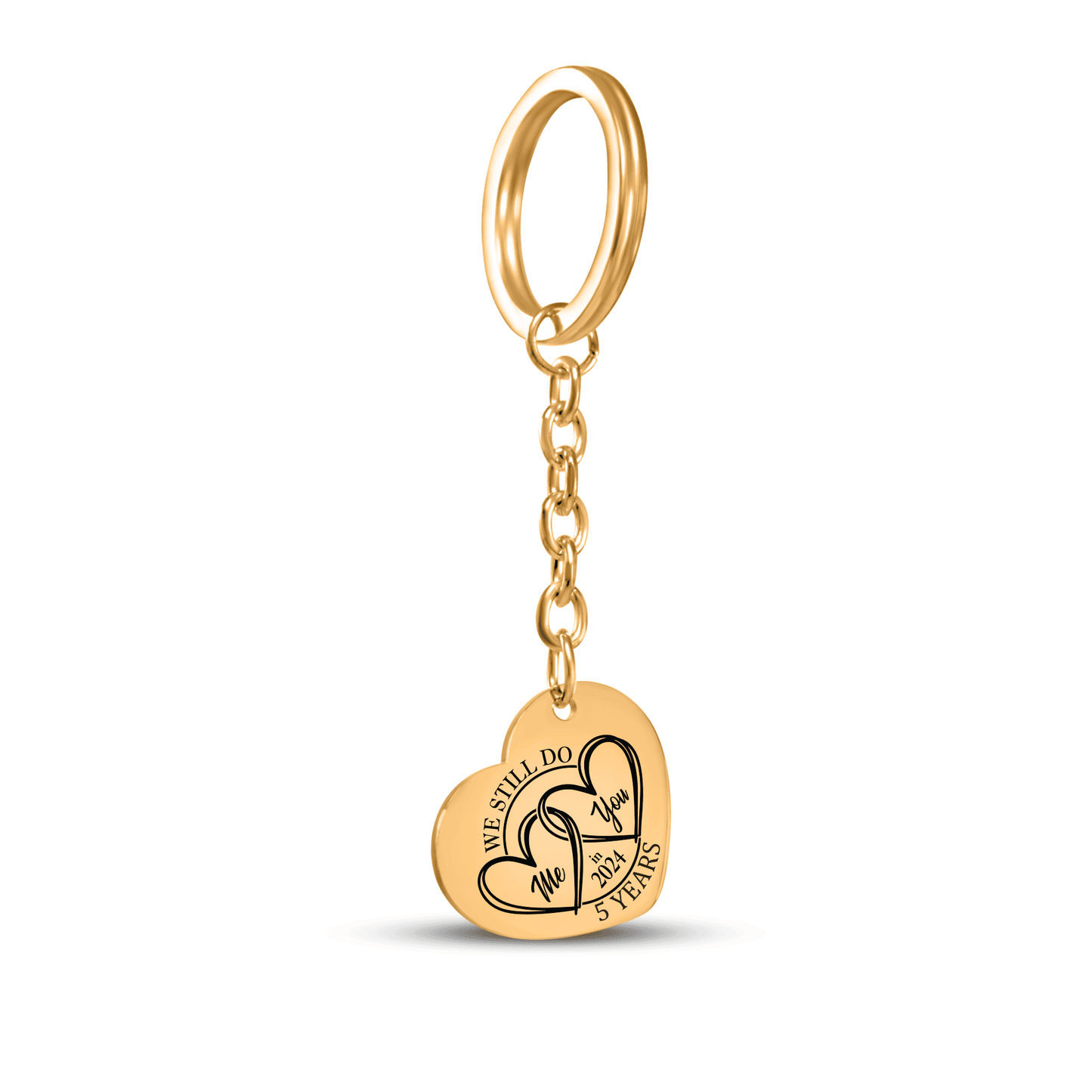 OWNPRINT 5 Years Anniversaries Heart Keychain