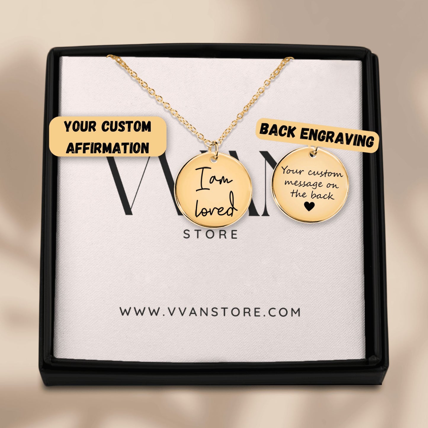 OWNPRINT Affirmations Coin Necklace