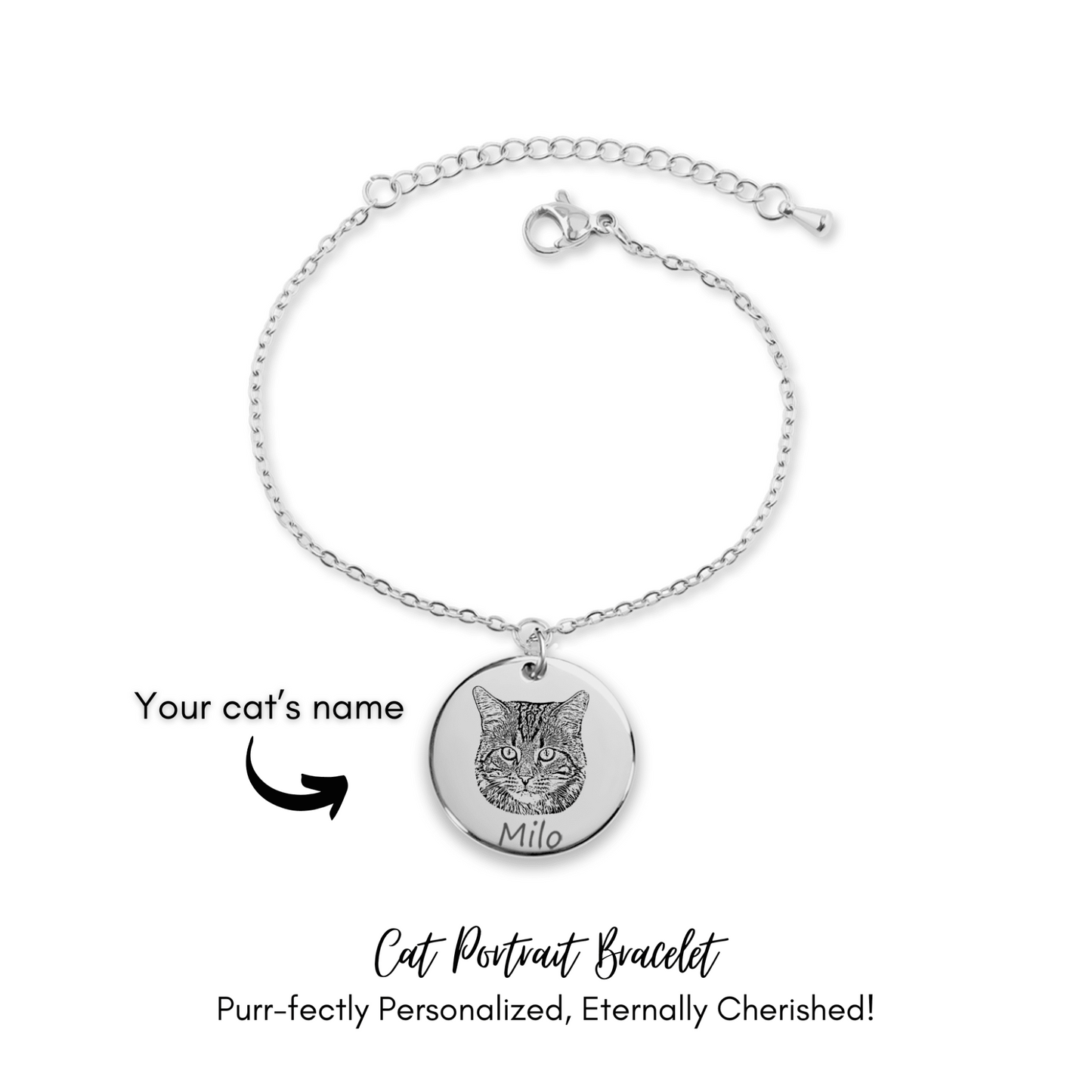 Custom Cat Portrait Bracelet