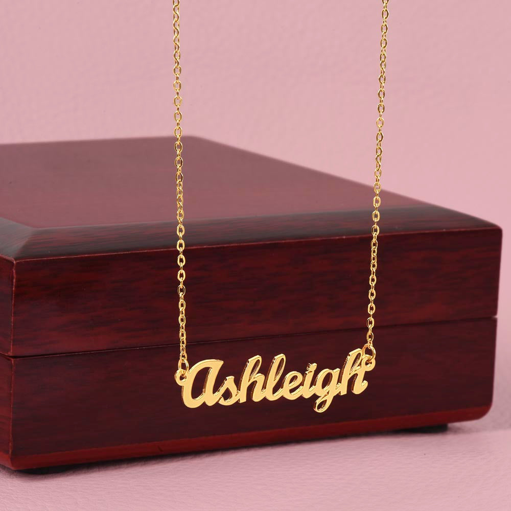 Personalized Horizontal Name Necklace