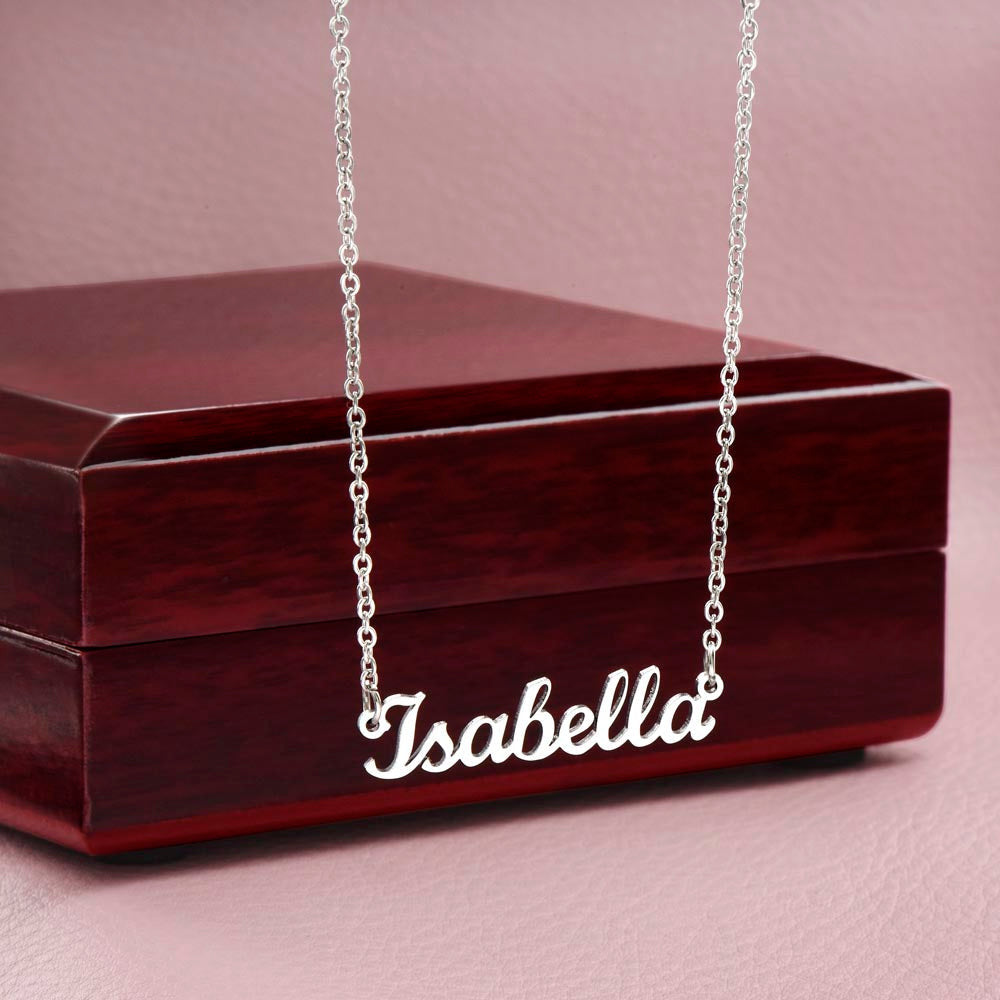 Personalized Horizontal Name Necklace